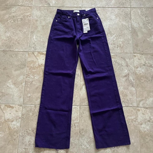 Zara Jeans Zara High Rise Wide Leg Full Length Jeans Poshmark